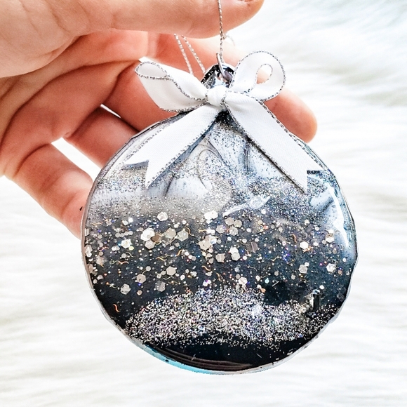 Lunaries Other - SOLD, One Handmade Christmas Tree Ornament, Silver
